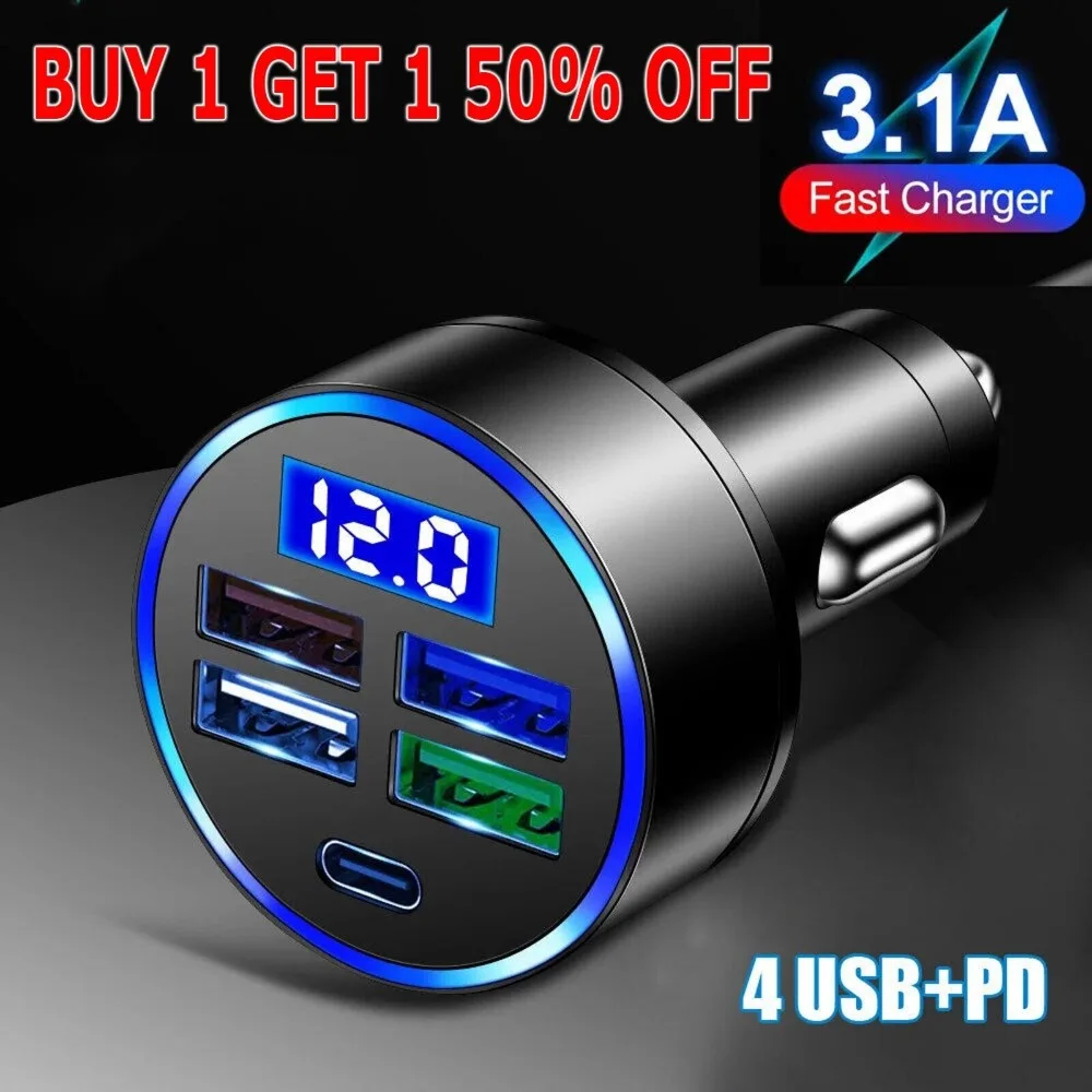 

USB & PD 30W Type-C Car Charger Fast Charger Adapter