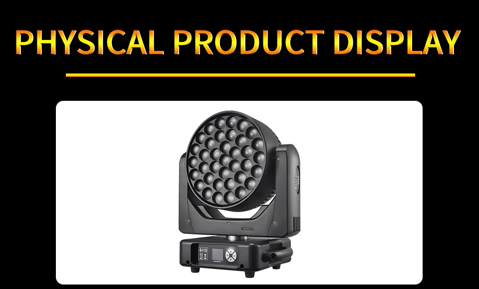 Professional RGBW 37x15W Moving Head Wash Light 4in1 Rainbow Effect DMX Bar Wash