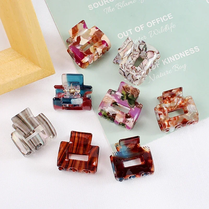 2/5pcs Korea Acetate Hollow Geometry Mini Hair Claws Crab Hair Clips for Child Girls Hairpins Hair Accessories Kids Barrettes