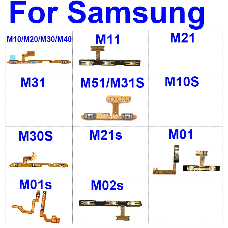 Гибкий кабель питания для Samsung Galaxy M10 M105 M20 M205 M30 M305 M40 M405 M11 M21 M31 M51 M31S M10S M30S M21S M01 M01s M02s
