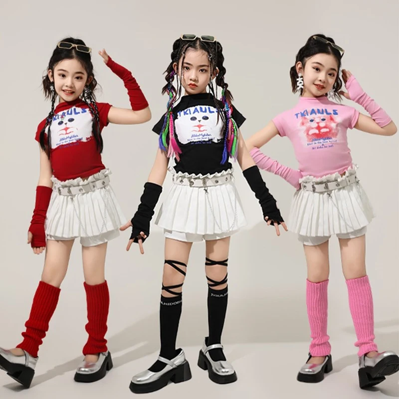 

New Children's Day Girls' Jazz Dance Clothing Girls' Team Cute Dance Performance Wear Kid's Walk Show Fashion Clothing VBH131