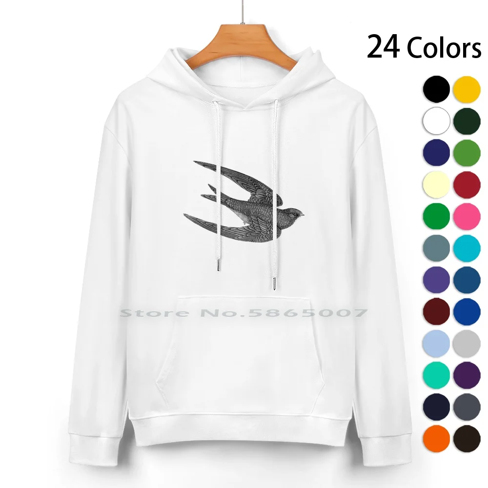 

Swift Bird Flying Pure Cotton Hoodie Sweater 24 Colors Swift Bird Flying Animals Birds Barn Swallow Beak Cases Skins 100%