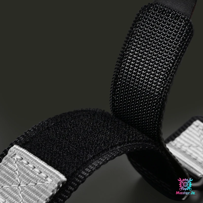 Breathable Sport Nylon Strap with Stainless Steel Waterproof Ring for Square Watch - 18mm Quick Release