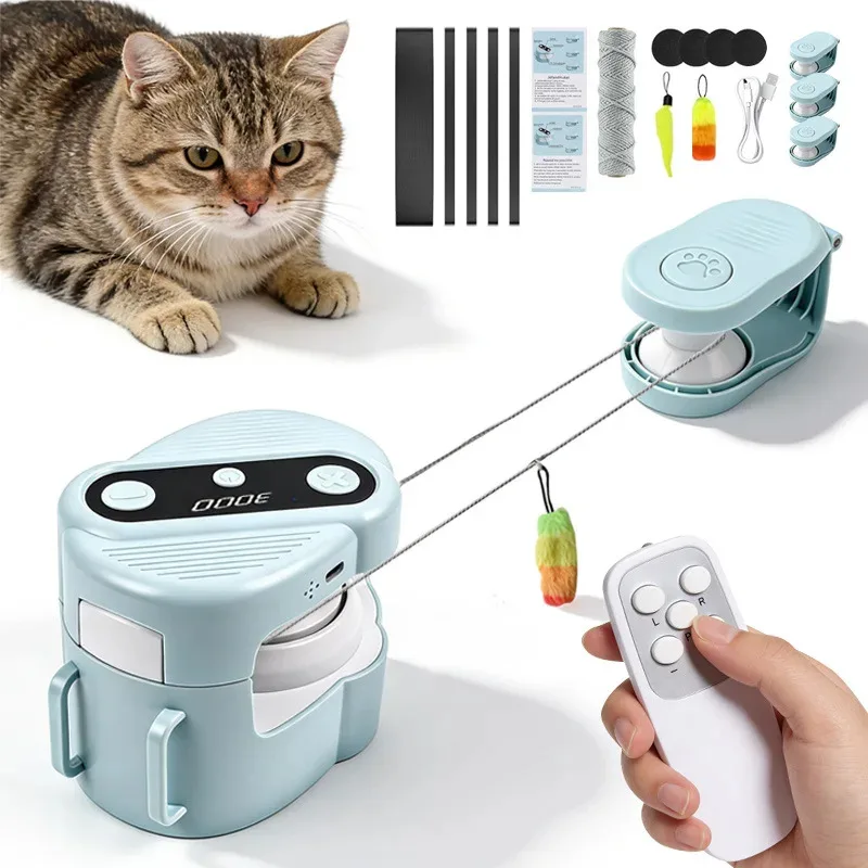 Cross-Border Hot-Selling Automatic Interactive Cat Toy Indoor Chasing Exercise Intelligence Stimulation Pet Manual Automatic Con 1