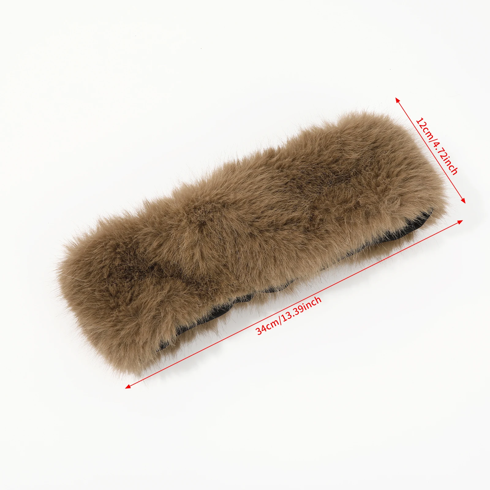 1pc Autumn Winter Plush Fur Headband for Women Fluffy Elastic Cold-Proof Hair Bands Ring Outdoor Travel Cute Lady Warm Hat