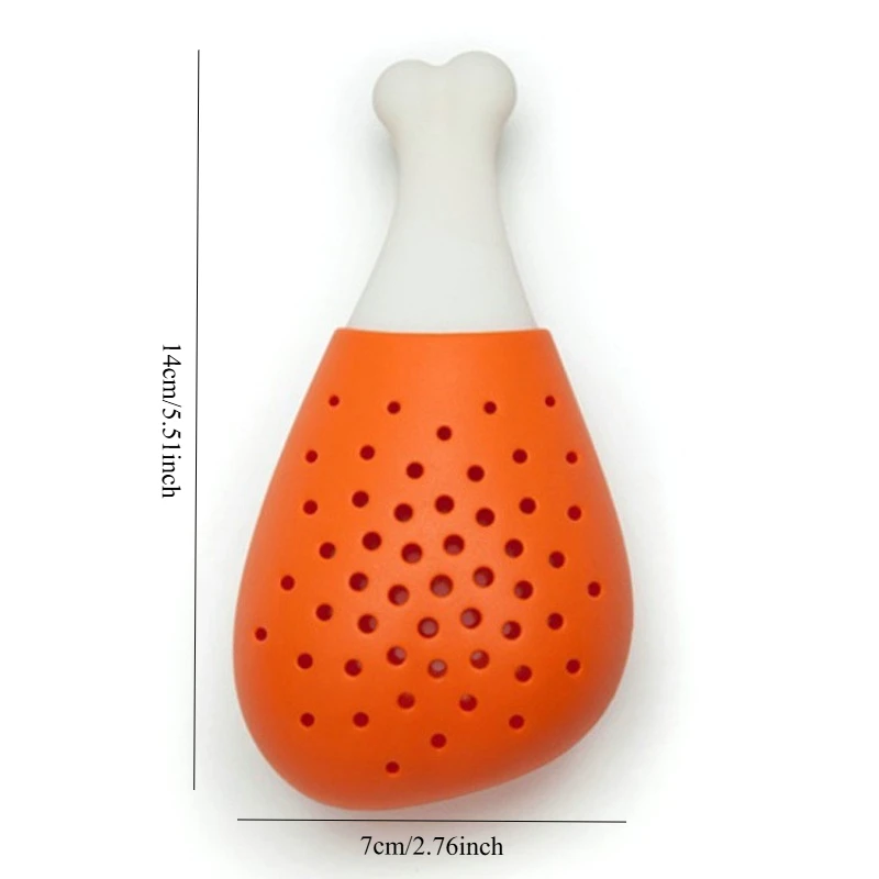 1pc Creative Chicken Leg Shaped Spice Filter Stewed Soup Pot Silicone Seasoning Pack Spice Soup Filter