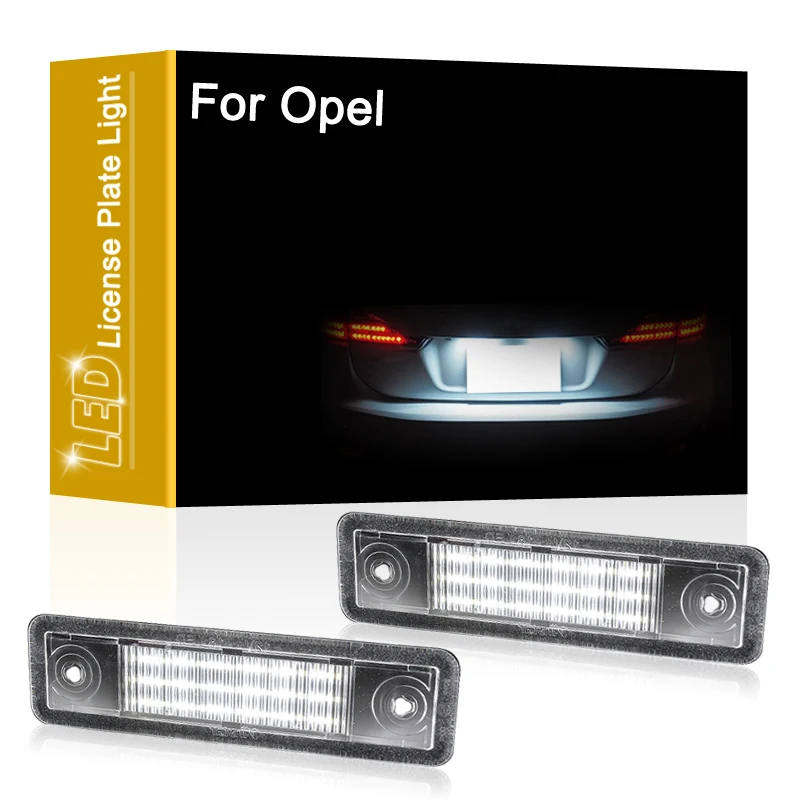 Фото 12 В Белый светодиодный номерной знак освещение в сборе для Opel Astra Carlton Corsa Omega Signum Speedster Tigra Vectra VX220 Zafira №1