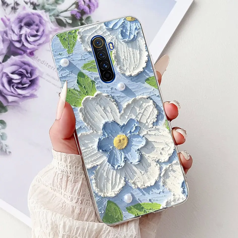 Fashion Flower Soft Silicone TPU Bumper Case - Enhanced Protection Cover