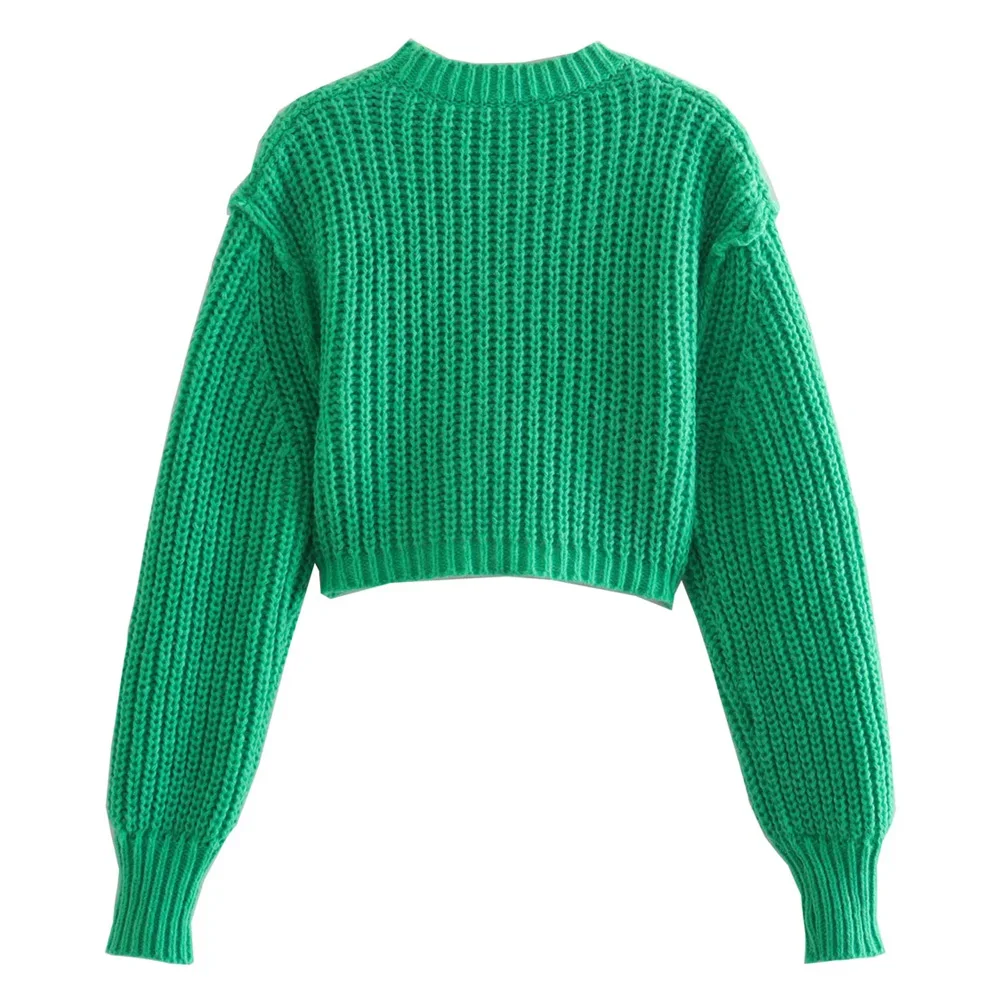 Women’s Fashion Crop Knitted Short Sweaters Miggon