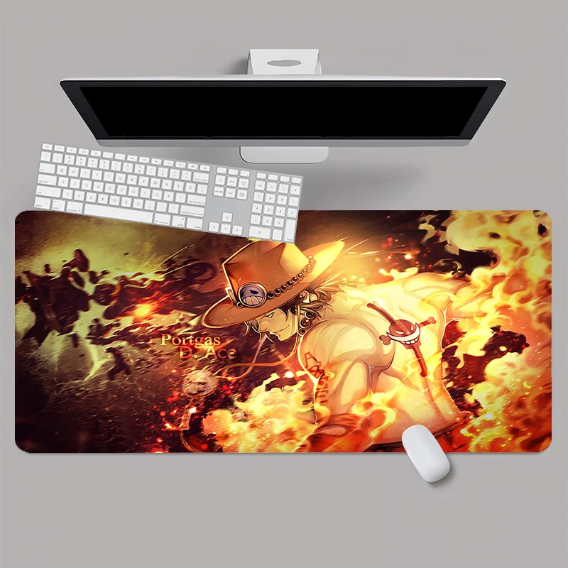 thumbnail image 1 of Alfombrilla de ratón para videojuegos de una pieza, alfombrilla para teclado y ratón de Anime, velocidad XXL, goma de 900x400x2mm, alfombrilla para ratón grande de dibujos animados para ordenador y PC, 1 of 5