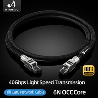 ATAUDIO CAT8 Internet Cord 40Gbps HiFi Ethernet Cable Gaming-grade Network Cable  for Laptop TV Router RJ45 2000MHz Network Cord