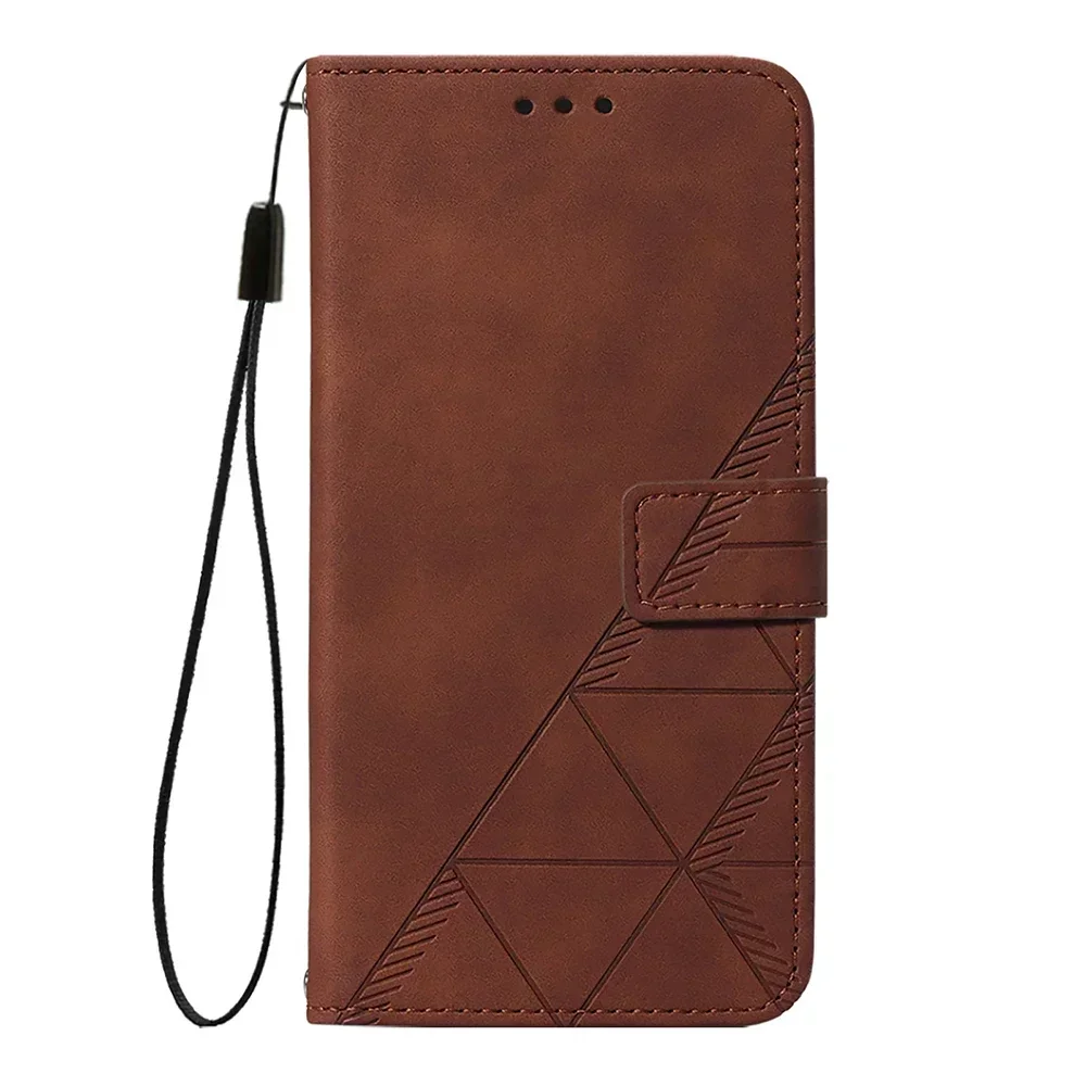 Geometric Leather Wallet Case