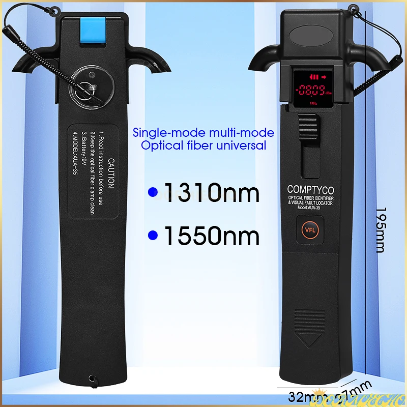 

AUA-35 High Quality Optical Fiber Identifier With LED And 10mw Visual Fault Locator Optic Fiber Testing Tool 800-1700Nm