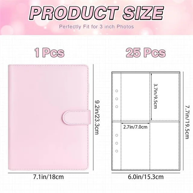 Classeur de cartes photo A5 Kpop avec 25 pages, Album de collection de cartes à 4 poches avec 200 emplacements pour cartes, couverture en cuir PU, cartes d'organisation 2