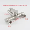 1PC Bathtub Faucet SUS 304 Stainless Steel Hot and Cold Water Mixer Two Holes Triple Sink Bathroom Tap Wall Mounted 6