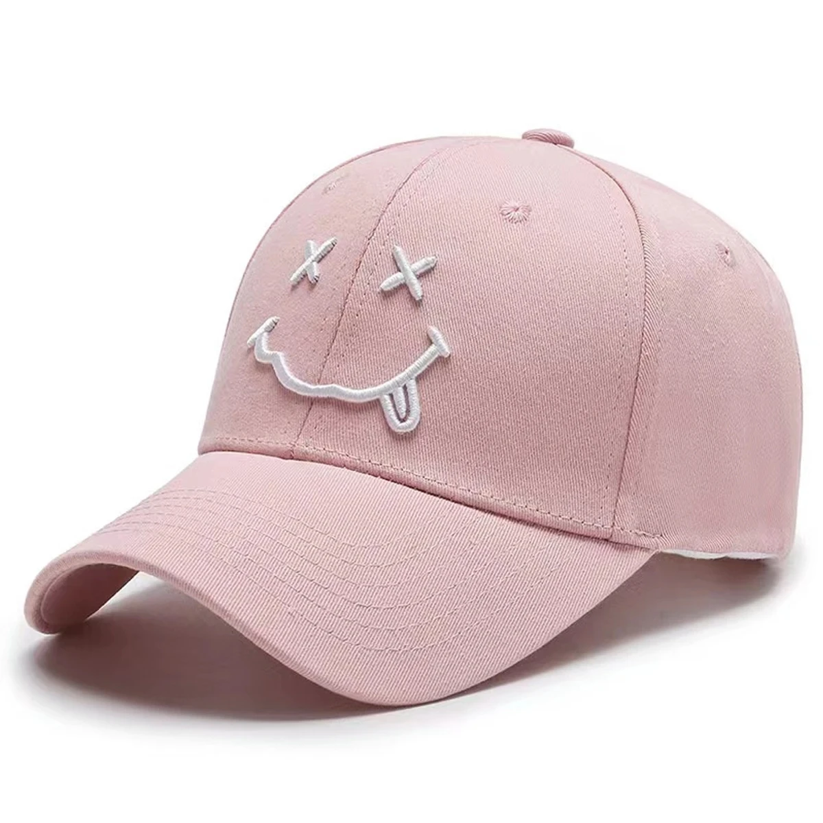 Unisex Lächelndes Gesicht Stickerei Baseball Caps Frühling Herbst Outdoor Einstellbare Casual Hüte Sonnenschutz Hut Sport Kappe – Detail 8