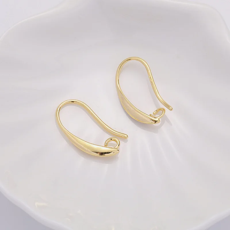 

10pcs 18k Gold Plated Brass French Earrings Clasps Hooks Connector Fittings DIY Jewelry Making Finding Accessories Earwire