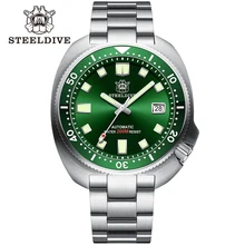 

STEELDIVE Men Mechanical Dive Watch Luxury SD1980 Big Face Abalone NH35 Movement Swiss Two Colors Luminous 200M Waterproof Watch