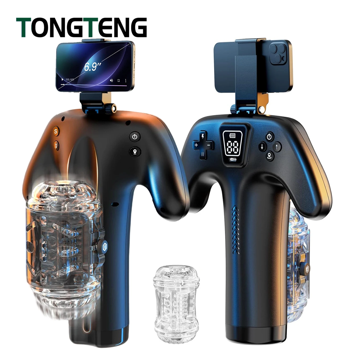 Automatic Male Masturbators Hands Free Pocket Pussy  Adult Thrusting Masturbator Blowjob with Phone Holder Sex Toys For Men