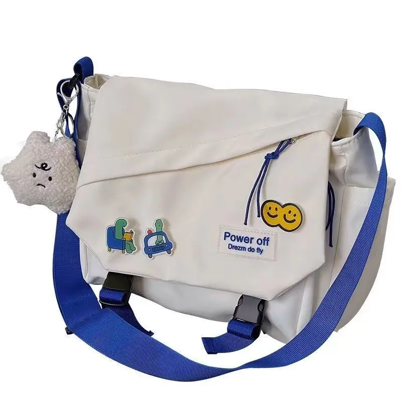 YouthLargeCapacitySchoolCrossbodyBagsFashionCanvasShoulderBag