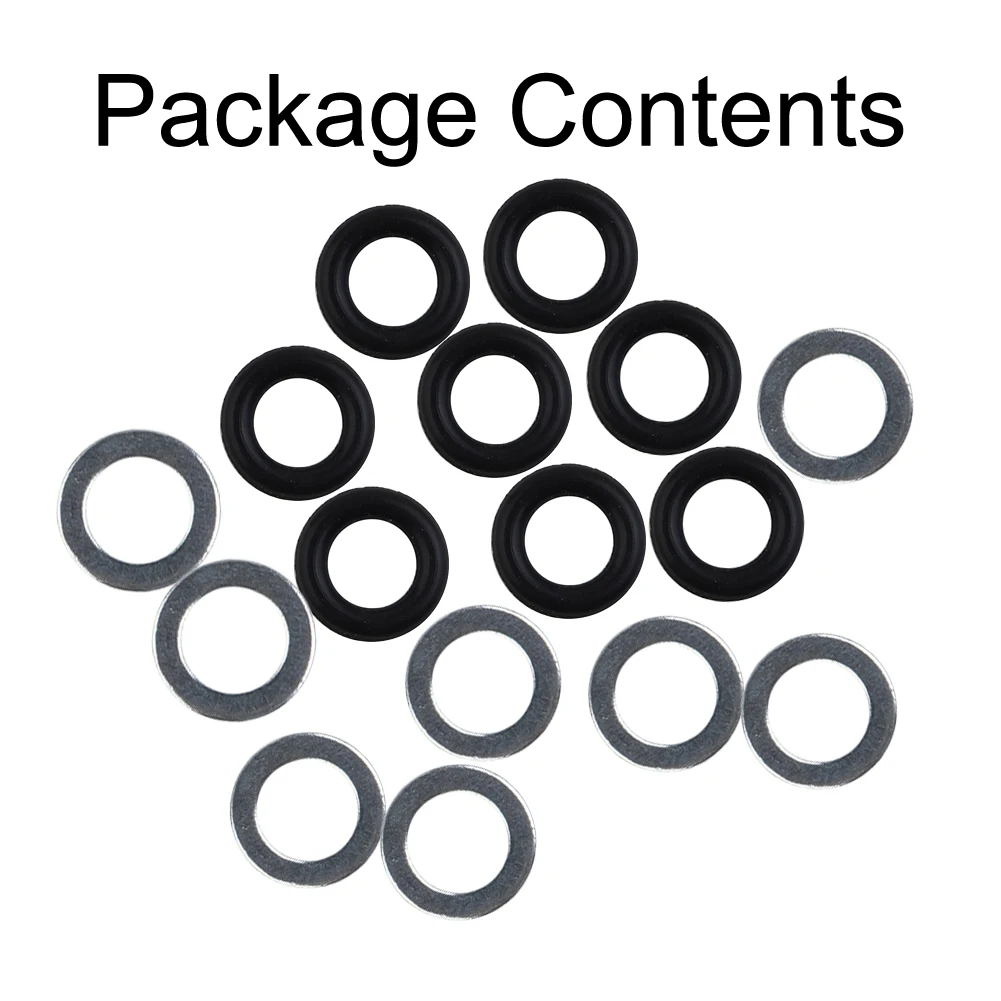 

Car O-ring 16pcs Nitrile Rubber Washer 8 Off Nitrile Rubber 8 Off Stainless Steel Durable High Quality New Style