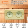 KT THERMO Wood Sauna Thermometer & Hygrometer, Wall-Mounted Spa Accessory, Mechanical, No Battery Required - For Family Hotel Sa 2