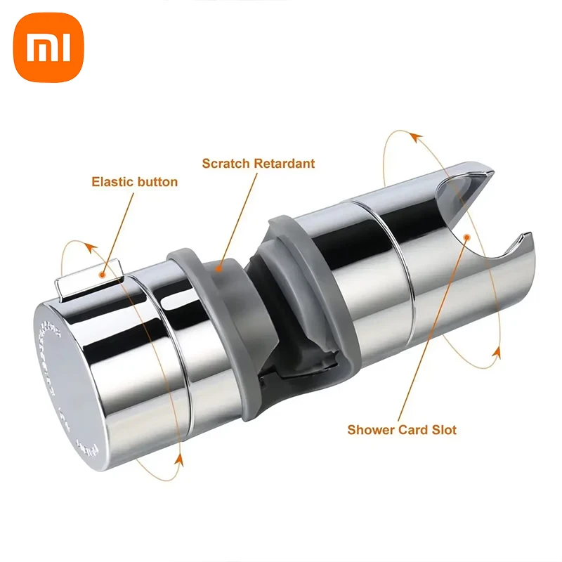 Xiaomi Shower Head Holder Adjustable 18~25mm ABS Chrome Shower Rail Holder Bathroom Accessories Shower Mounting Brackets 4