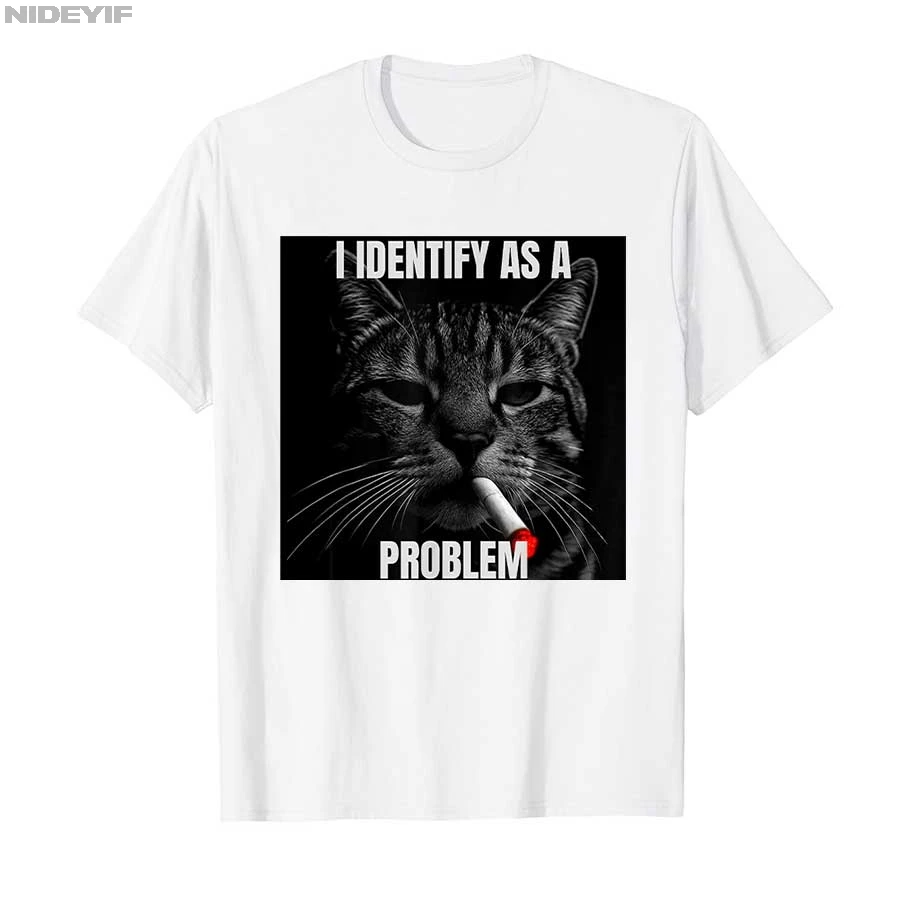 T-shirt Homme 'I Identify As A Problem' - Citation Sarcastique, Coupe Classique