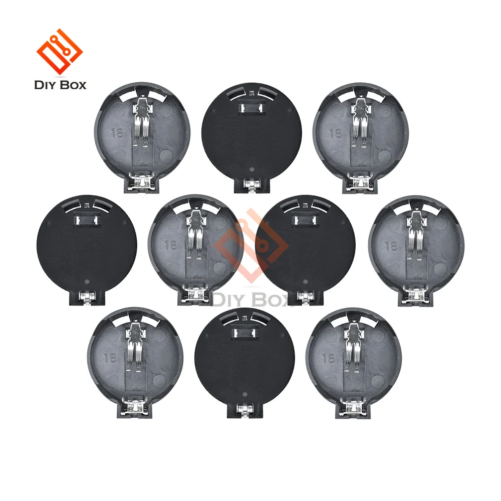 10-50개 CR2032 CR2025 CR2016 배터리 홀더 코인 셀 홀더 박스 케이스 소켓 2핀 3V 블랙 마운팅 리드 납땜 필요  - AliExpress