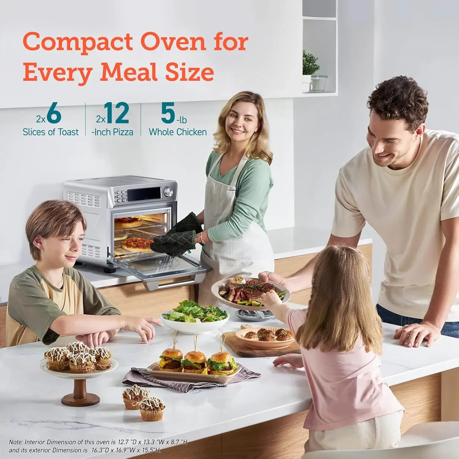 Smart 11-in-1 Air Fryer Toaster Oven Combo, Airfryer Convection Oven Countertop, Bake, Roast, Reheat, Broil, Dehydrate, 94 Recip 6