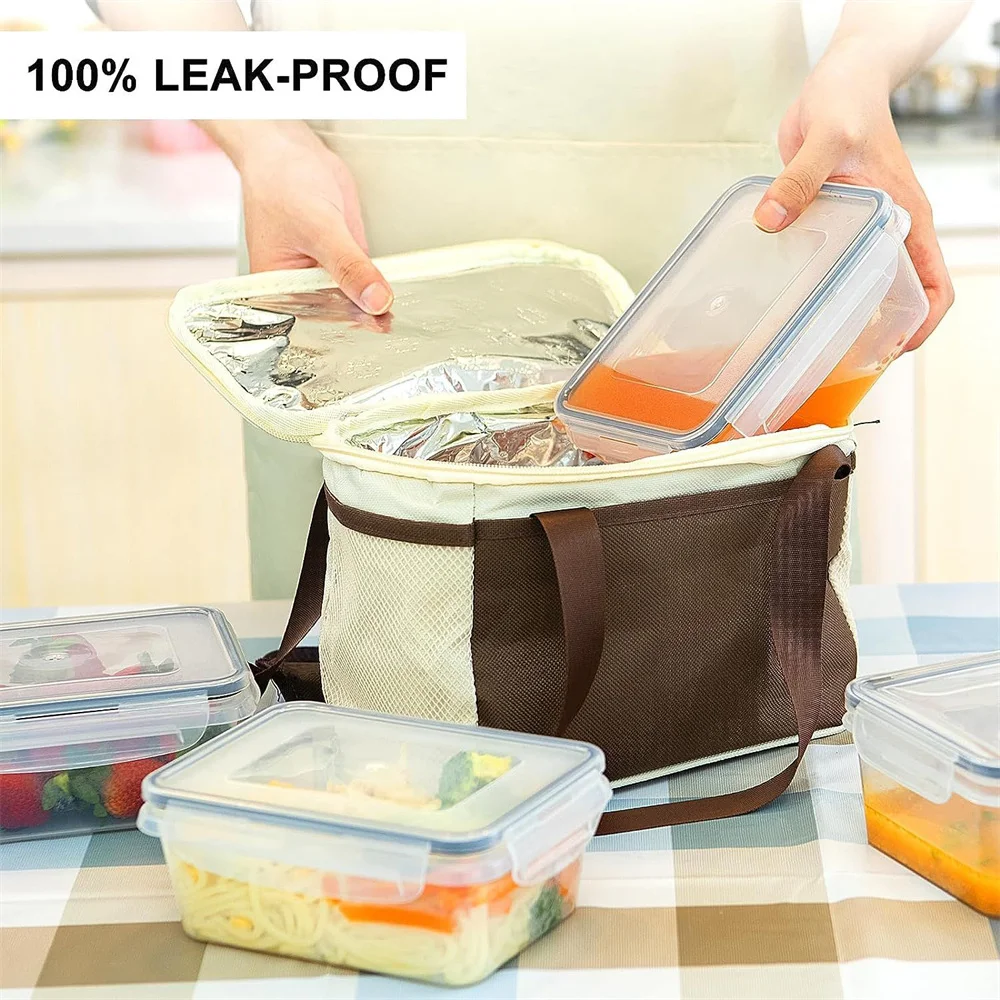 14Pcs-Food Airtight Storage Containers,0.32L*6+0.84L*6+2.2L*2 Lunch Box set BPA Free Microwave safe 2