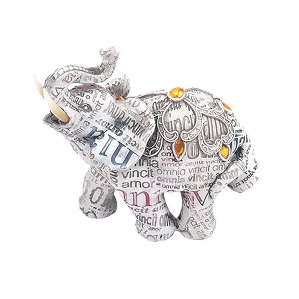 

Resin Elephant Statu Religion Lucky Wealth Figurine Crafts Ornaments