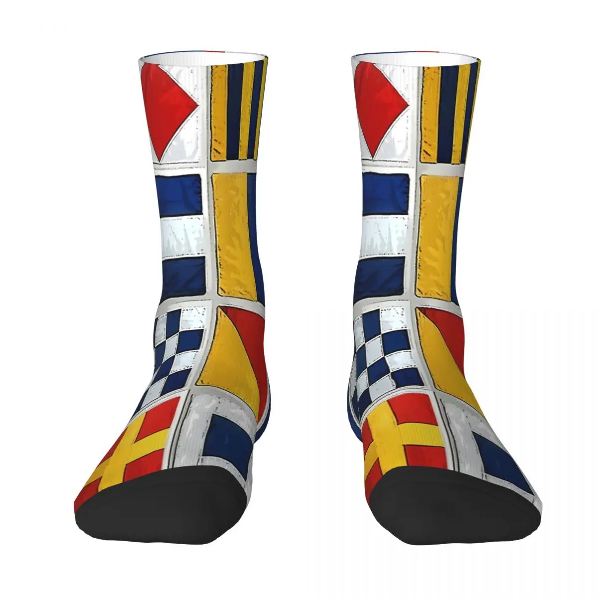 

Nautical Flags Sock Socks Men Women Polyester Stockings Customizable Funny