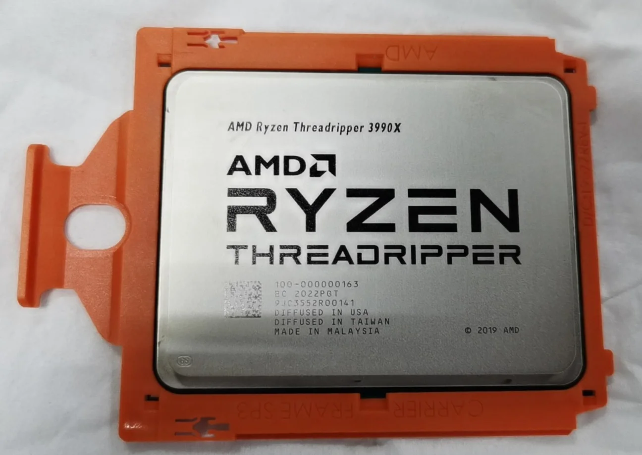 Amd ryzen threadripper 3990x processador 64 núcleos 128 thread 2.9ghz até 4.3ghz cpu strx4 280w