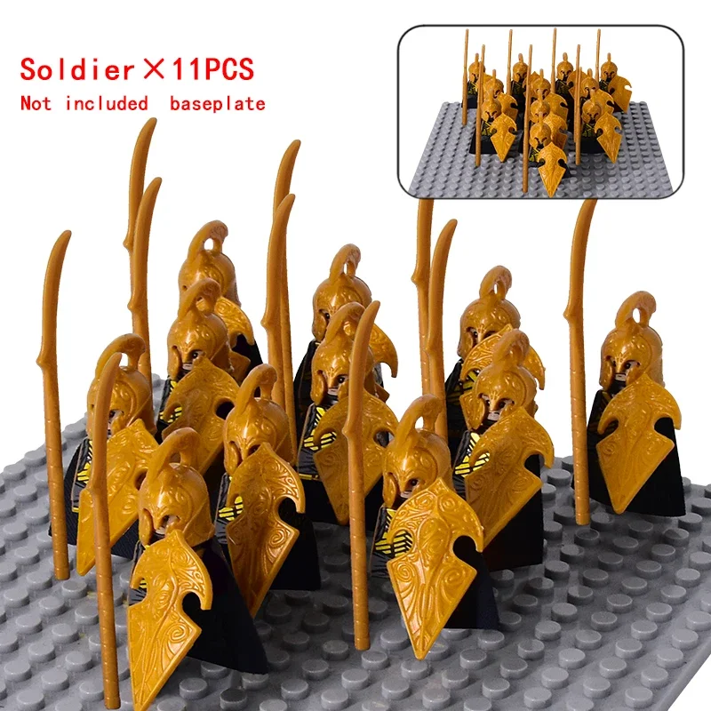 MOC Medieval Dwarf Warrior Elves Knights lotr Figures Building Blocks Accessories Armor Shield Weapon DIY Toys For Children gift 5