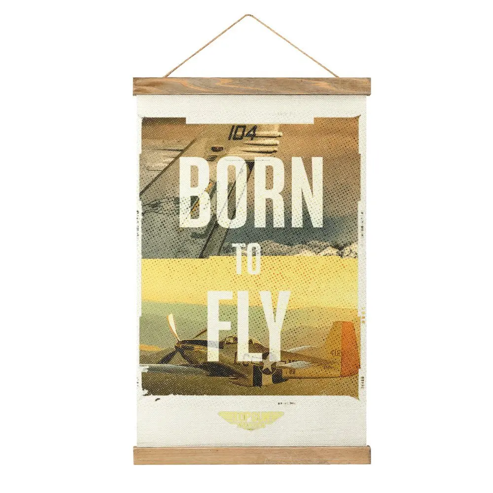 Top Gun Maverick Born To Fly P 51 Mustang Canvas Hanging Picture Graphic Vintage Mural Hotel Picture Hanging Humor Graphic Style
