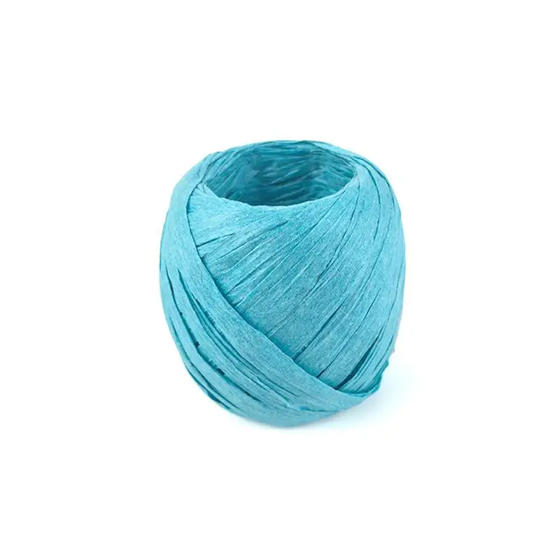 20M Natural Raffia Straw Yarn For Knitting Raffia Ribbon Paper Rope DIY Gift Packaging Scrapbooking Crafts Handmade Supplies 6