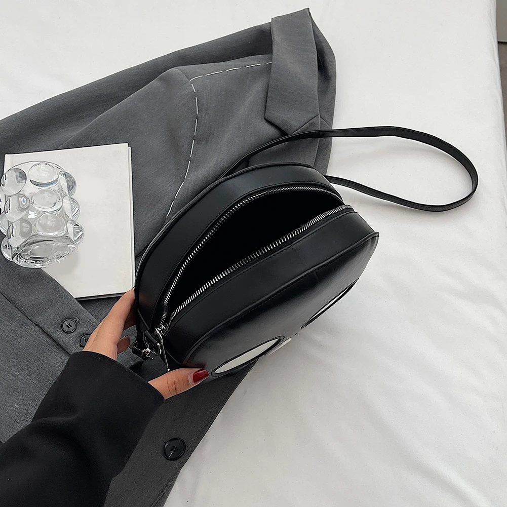 Halloween Ghost Bag Women Gothic Shoulder Bag Novelty Devil Skull Funny Crossbody Bags PU Leather Female Ghost Handbags Purse