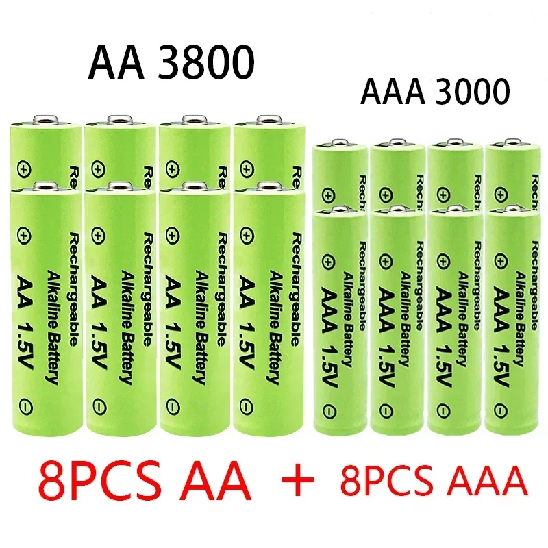 High-Capacity Rechargeable AA & AAA Batteries