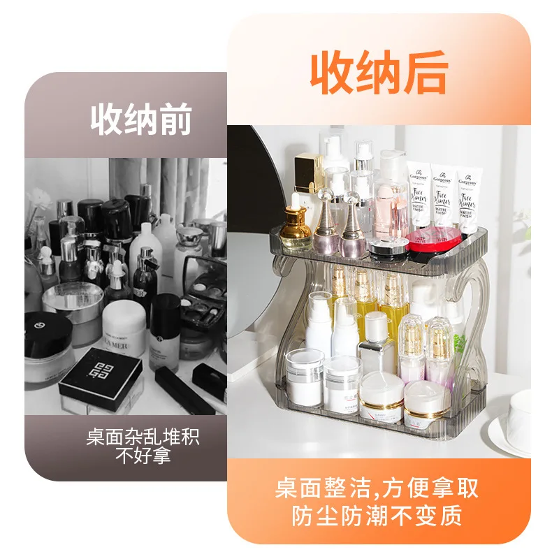 Acrylic bathroom non porous storage rack,bathroom kitchen storage rack,cosmetics and skincare wall mounted storage box rack 4