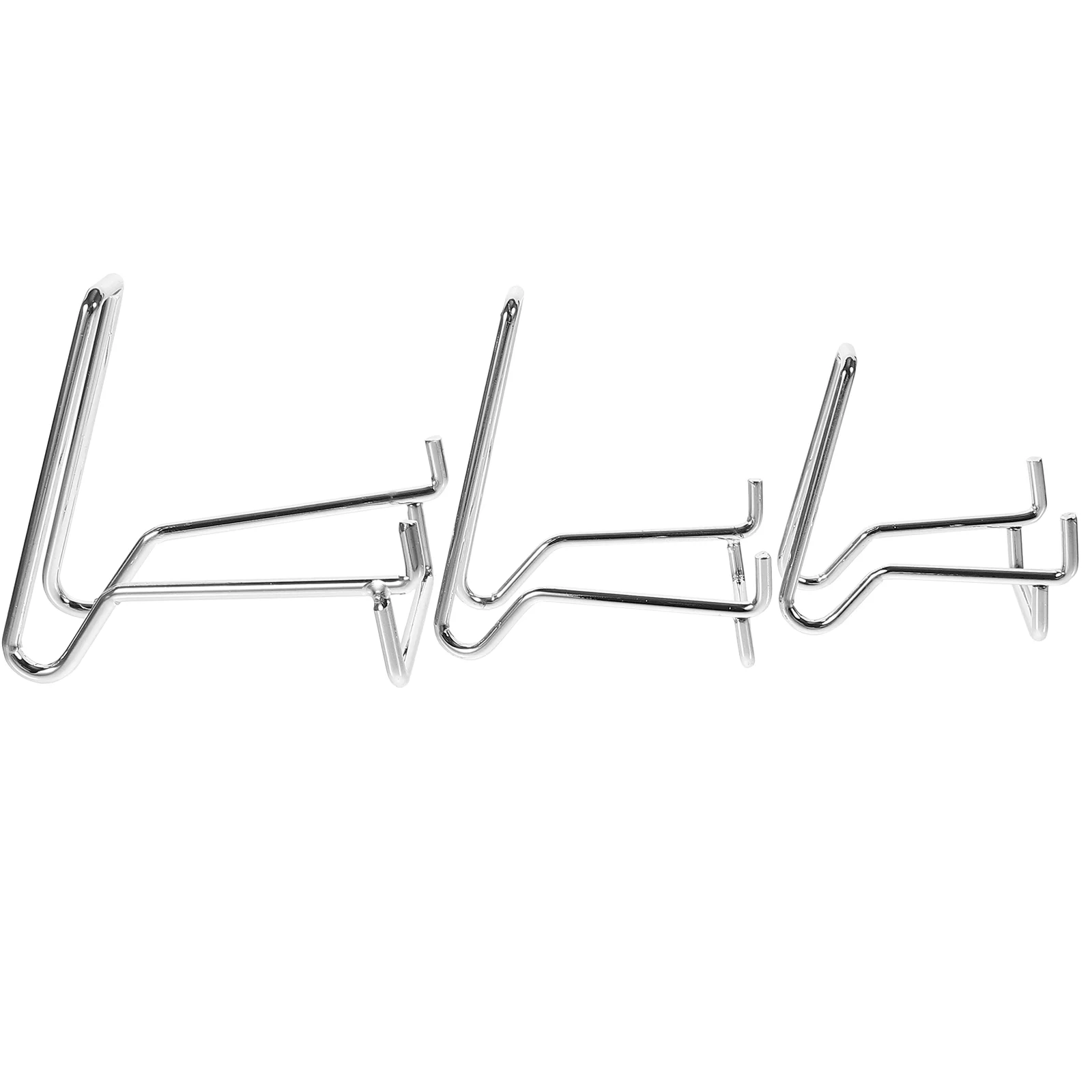 

3 Pcs Display Shelf Metal Crystal Mine Mark Stand Rock Bracket Sports Card Holder Easel Stands