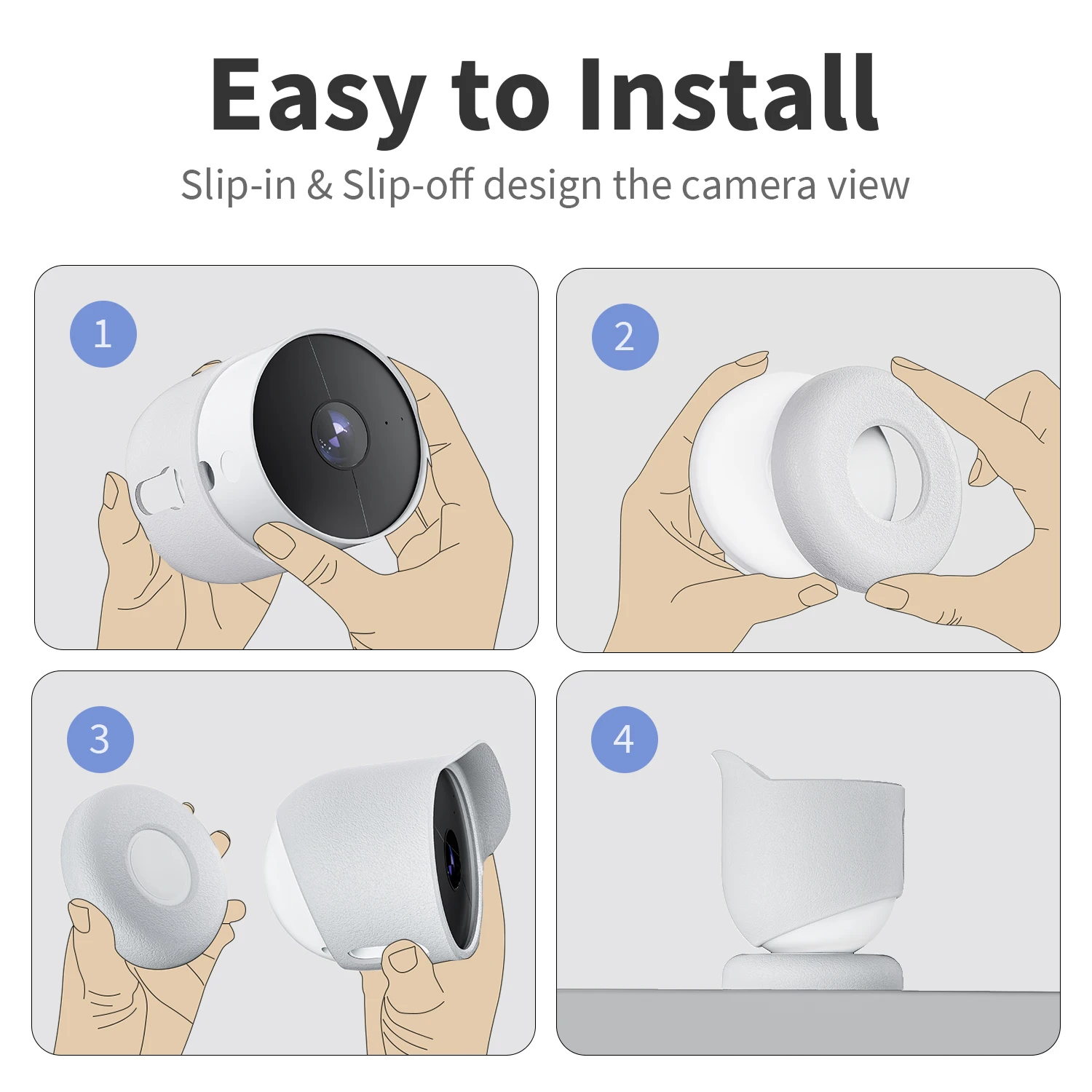 Per Google Camera custodia in Silicone impermeabile per Google Nest Cam copertura protettiva per telecamera di sicurezza per esterni o interni (batteria)