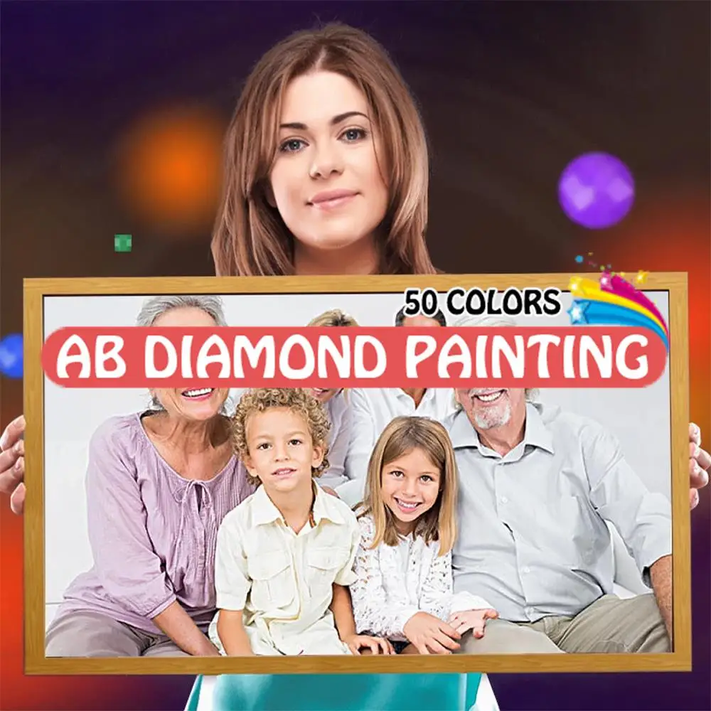 AB Drills Diamond Painting Custom 5D Gift Kit Mural Cross Stitch Full
