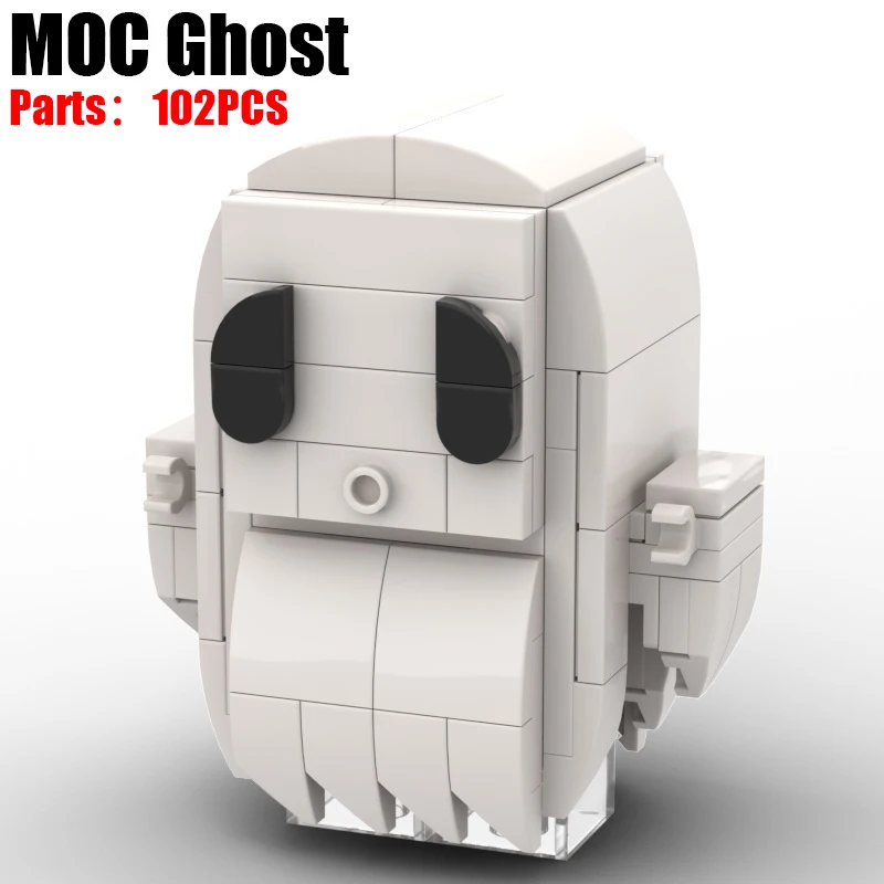 

MOC Хэллоуин, мультфильм, белая кукла-призрак, модель, строительные блоки, кубики, сборные игрушки, детский подарок, орнамент