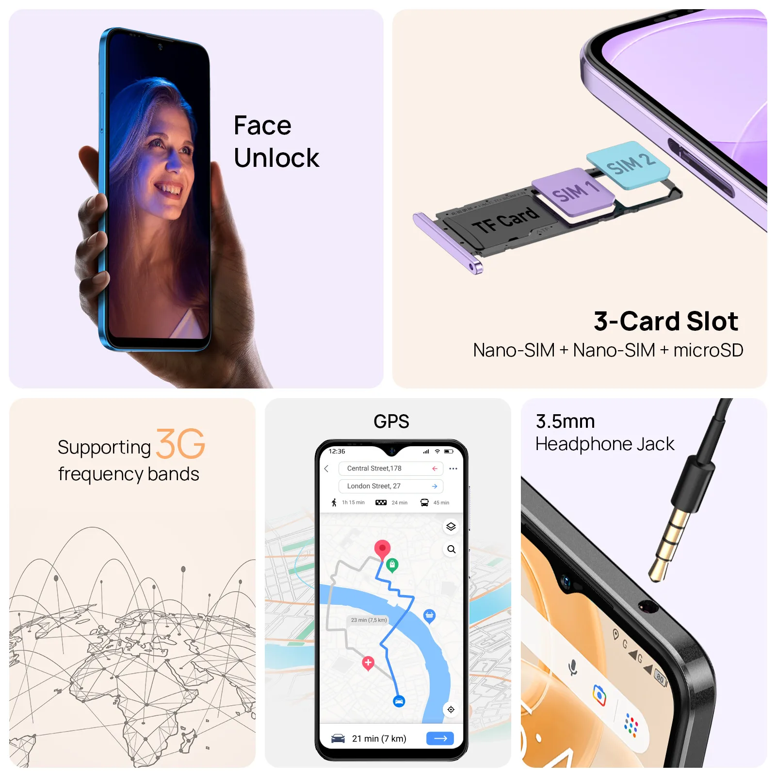 Ulefone Note 15 Smartphone Android 12 Phone 8MP Camera 6.22-inch 5GB RAM 32GB ROM 64GB Expandable 4000mAh Portable Cellphone 3