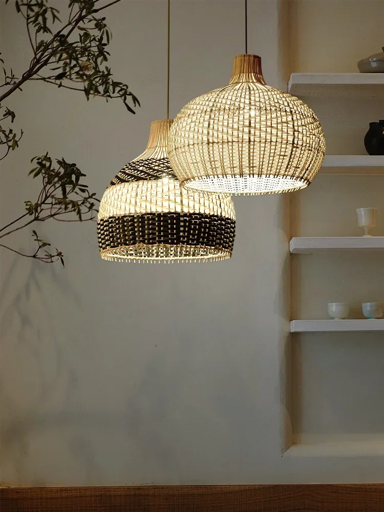 Rattan Vintage Pendant Light Fixture