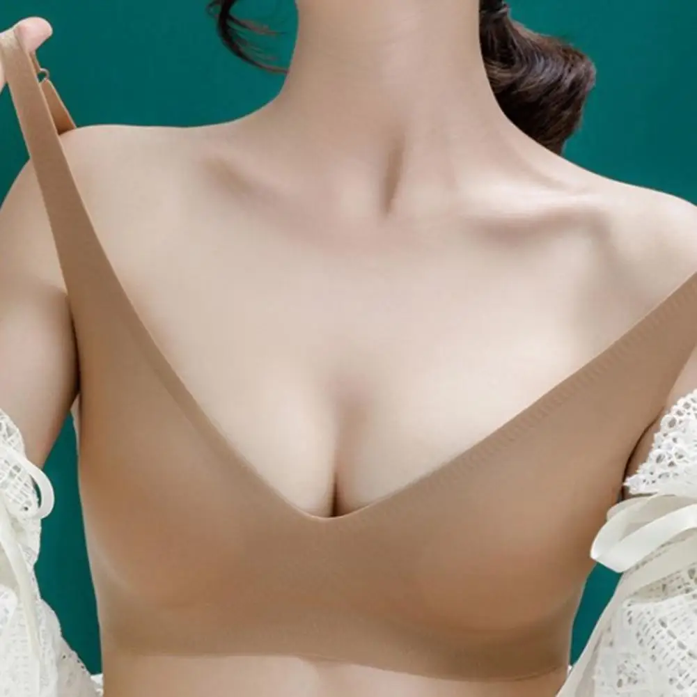 

Women Brassieres Frim Buckles Soft Wireless Adjustable Straps Women Bra Sweat Absorption Women Underwear Daily Wearing