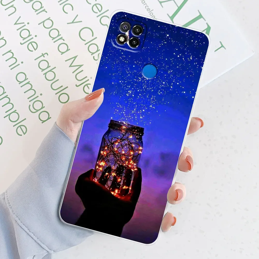 Sleek Marble Transparent Silicone Soft TPU Case - Stylish Protective Bumper Back Cover for Xiaomi Redmi 9C/9C NFC