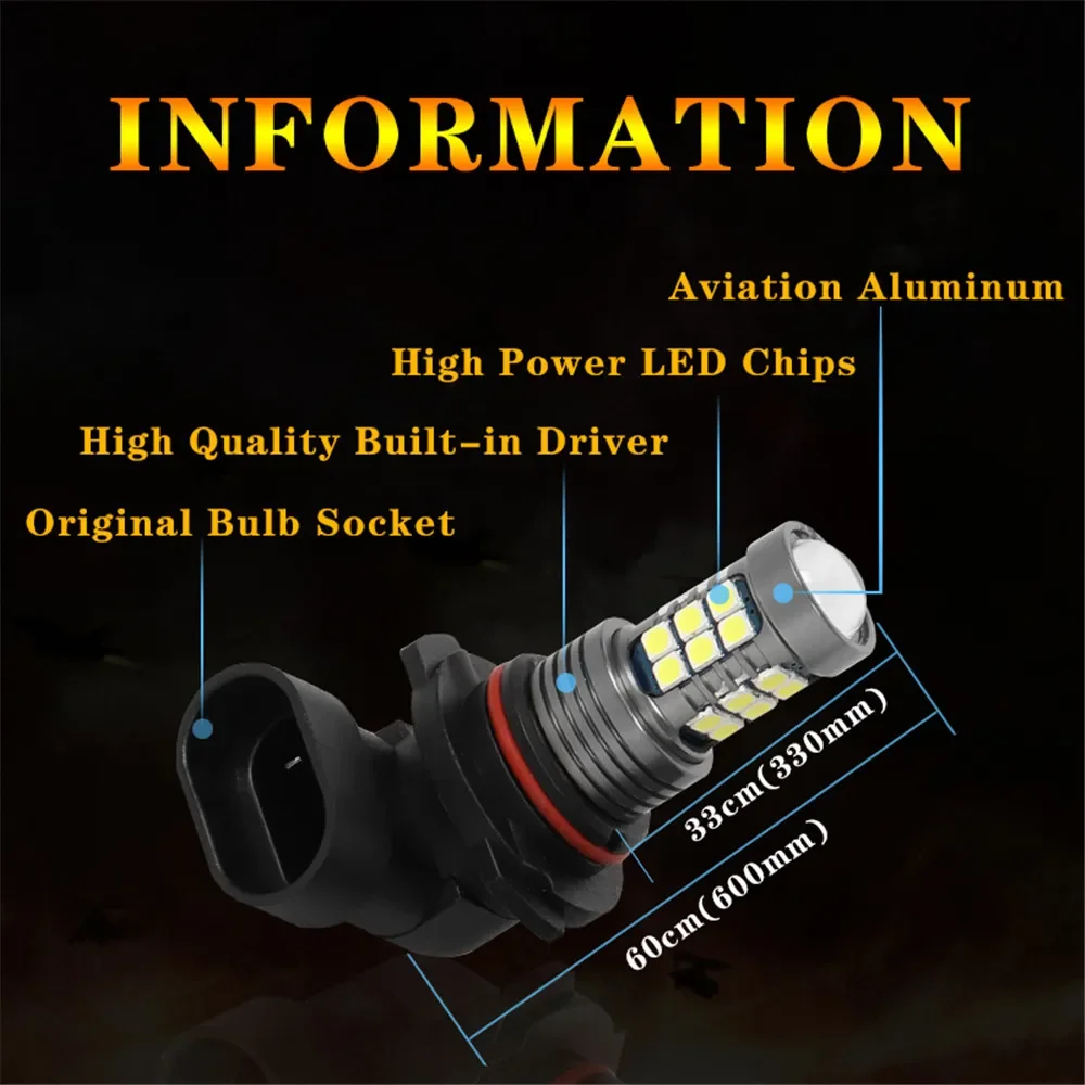 2Pcs LED Lamp Car Front Bulb Fog Light For LEXUS RX RX300 RX350 2003 2004 2005 2006 2007 2008 Accessories