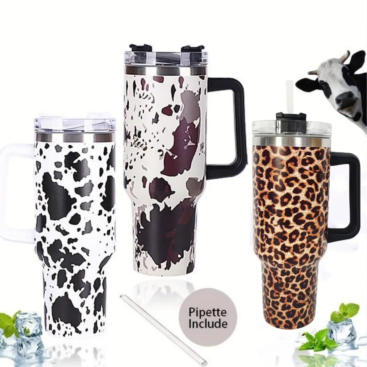 New Design Double Walled Leak Proof Travel Sport Coffee 40 Oz Tumbler with  Handle and Straw Lid - China China Wholesale and Bottle price